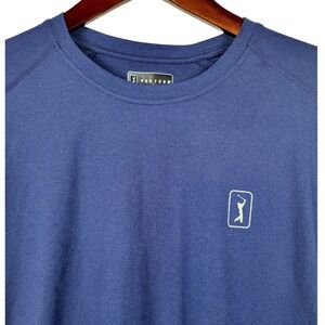 PGA Tour Men's Blue Golf Short Sleeve T-Shirt Activewear Athletic Large